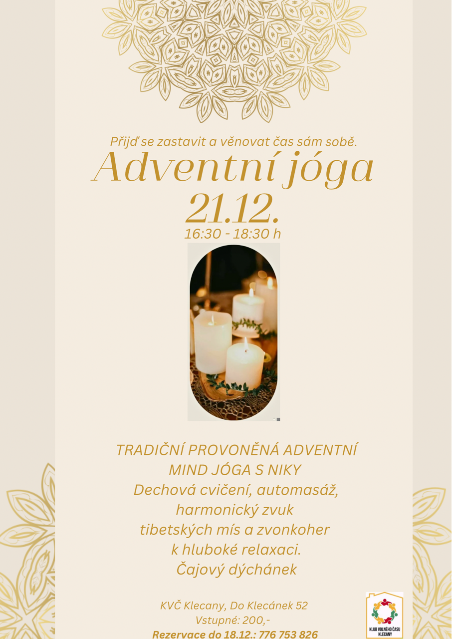 Plakát: Adventní jóga